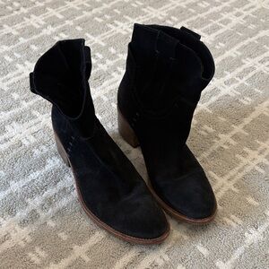 Alberta Ferretti Black Suede Heeled Boots